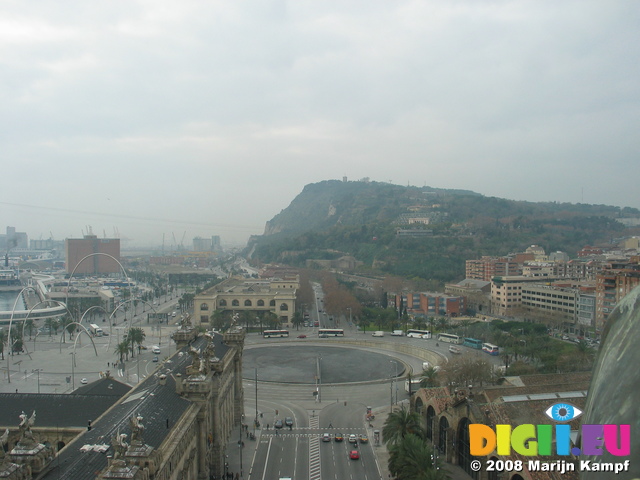 20502 View from Mirador de Colon towards Montjuic